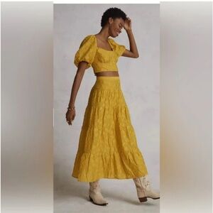 Anthropologie floral skirt set